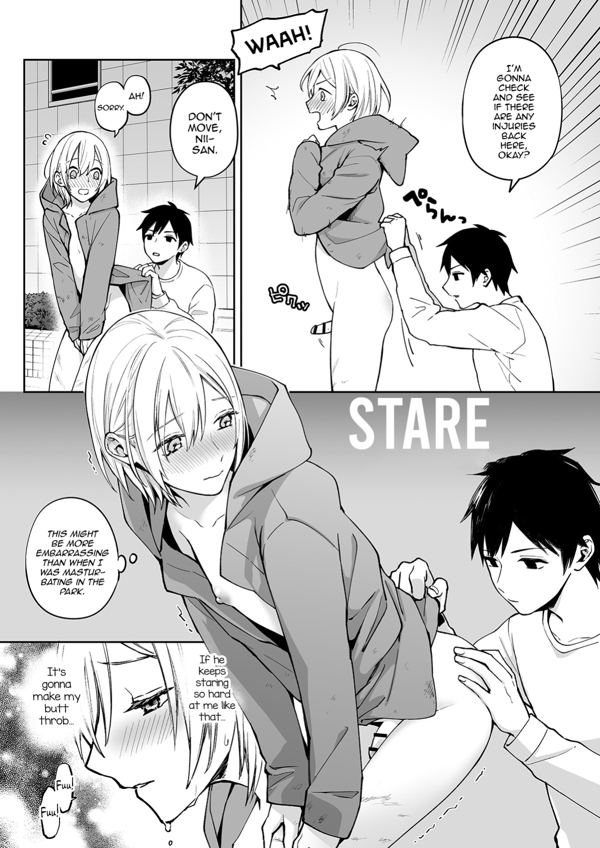 [Ishita (Ishita)] OnaNii-san, Yoru no Osanpo Roshutsu | Naked Night Stroll with my Mastur-Bro [Pub Faggots]