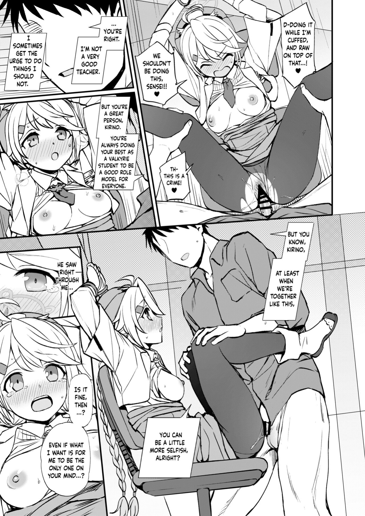 [Kuma no Tooru Michi (Kumano Tooru)] Sensei to Seito to no XXX wa Kivotos de wa Hanzai de wa Arimasen! | S*x Between a Student and a Teacher is NOT a Crime in Kivotos! (Blue Archive) [Douzo Lad Translations]