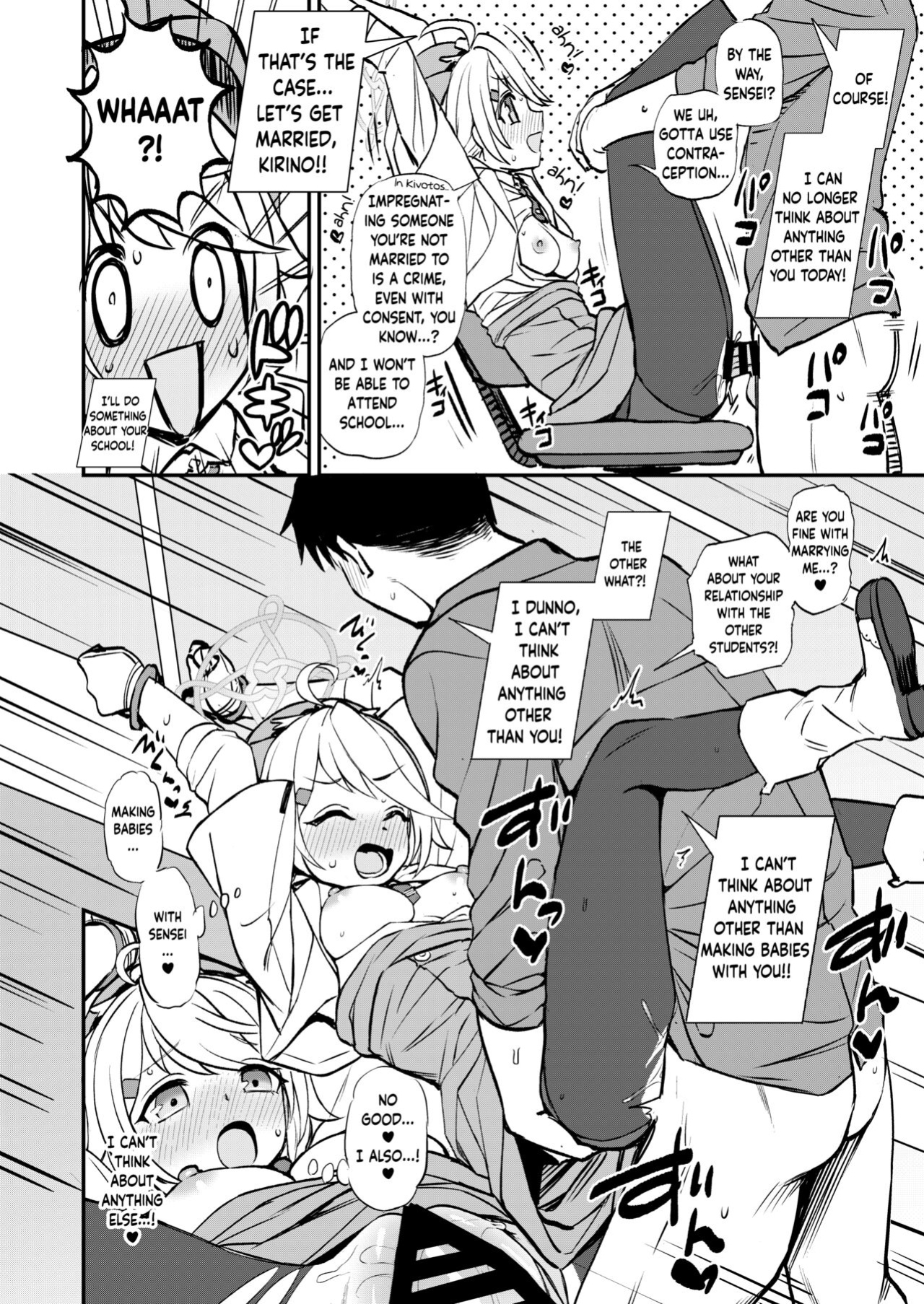 [Kuma no Tooru Michi (Kumano Tooru)] Sensei to Seito to no XXX wa Kivotos de wa Hanzai de wa Arimasen! | S*x Between a Student and a Teacher is NOT a Crime in Kivotos! (Blue Archive) [Douzo Lad Translations]