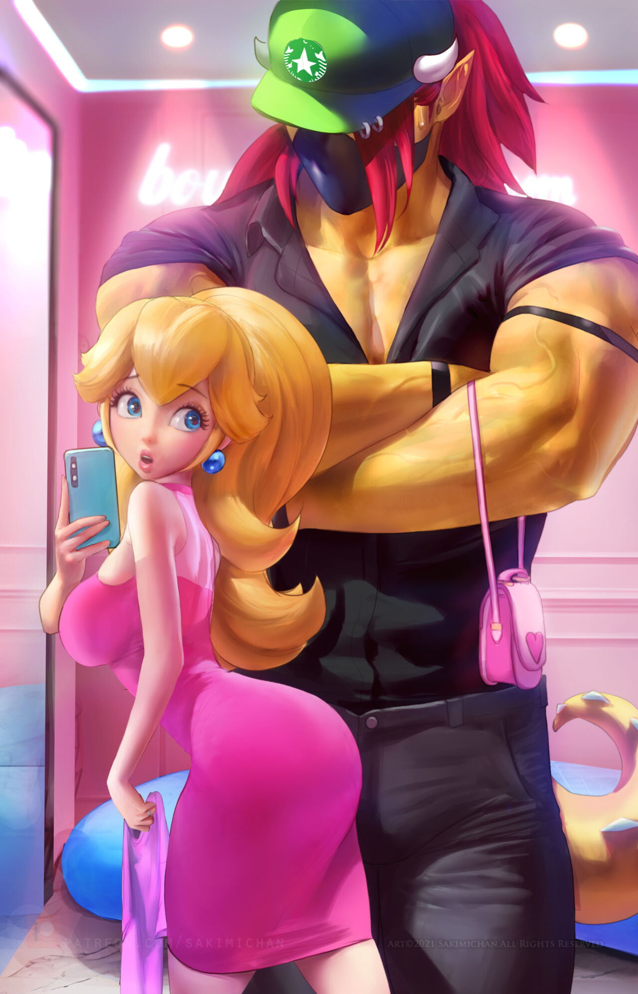 [Sakimichan] Princess Peach Dress Shopping (No Futa)
