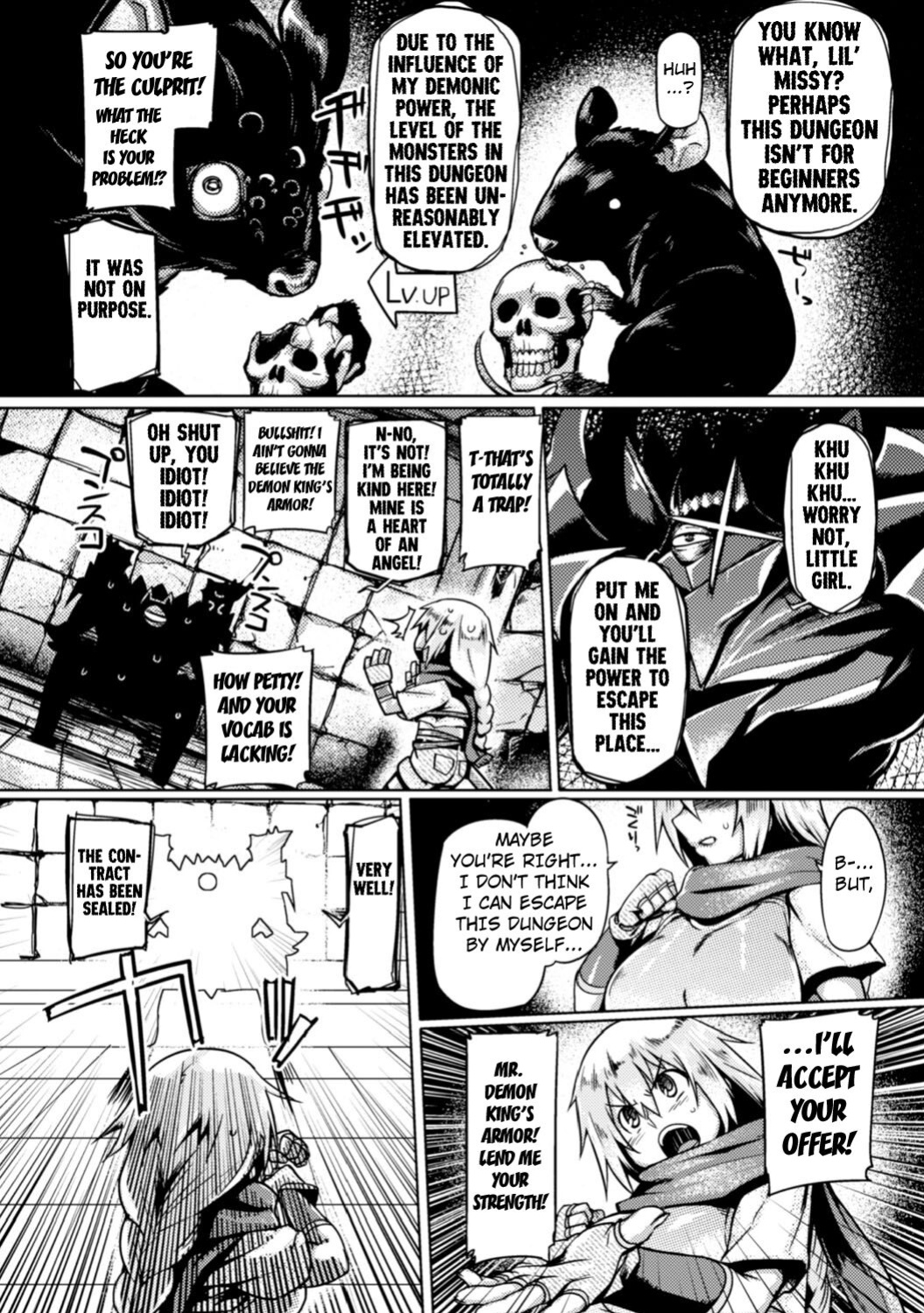 [Tabigarasu] The Trap of the Demon King's Armor ( 2D Comic Magazine Shokushu Yoroi ni Zenshin o Okasare Mugen Zecchou! Vol. 2) [Kuraudo]