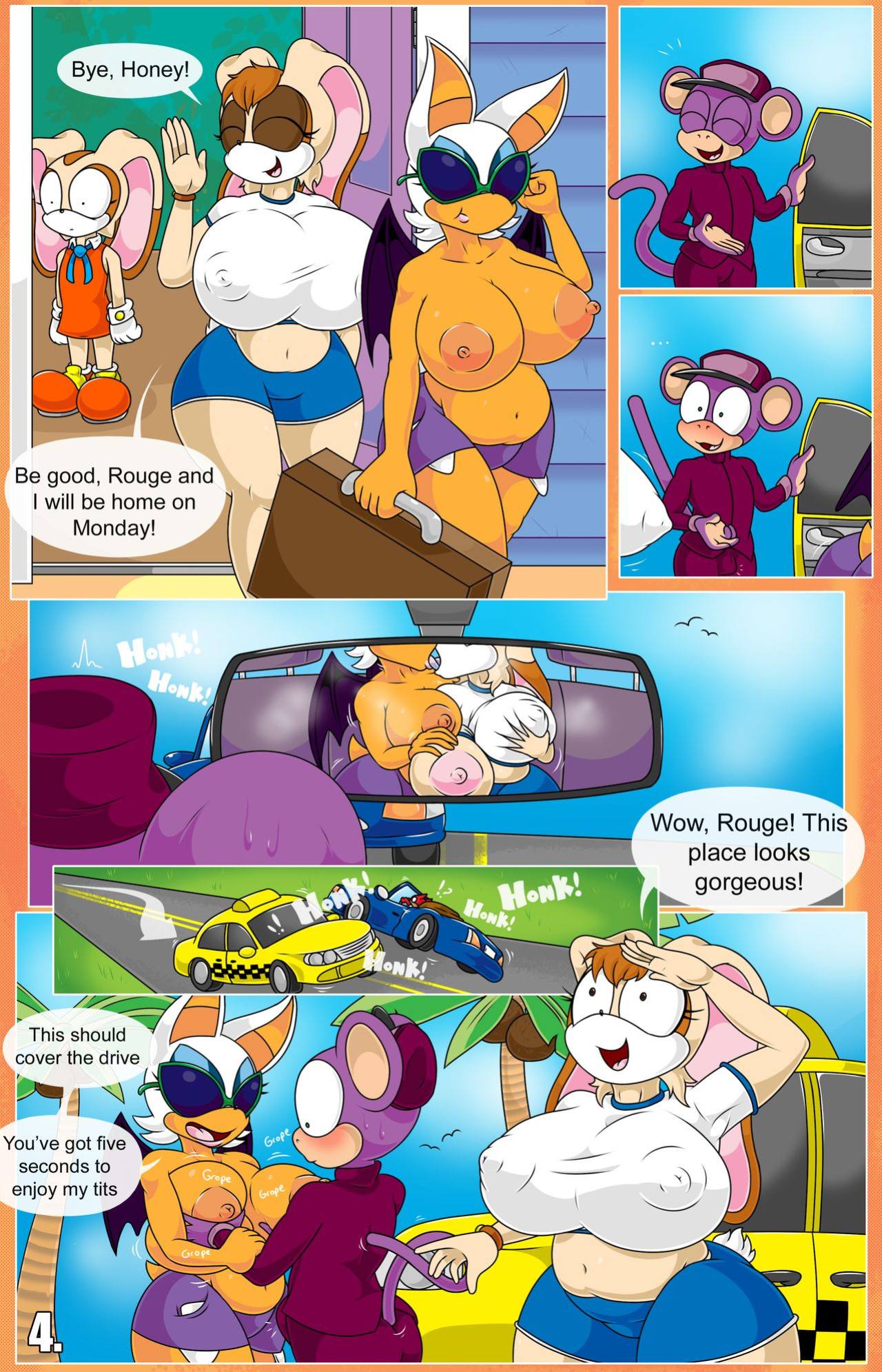 Rouge and Vanilla in: Scissors Resort (Sonic The Hedgehog) + Epilogue