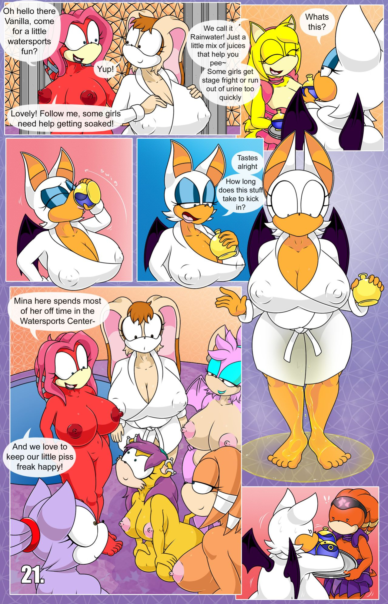Rouge and Vanilla in: Scissors Resort (Sonic The Hedgehog) + Epilogue