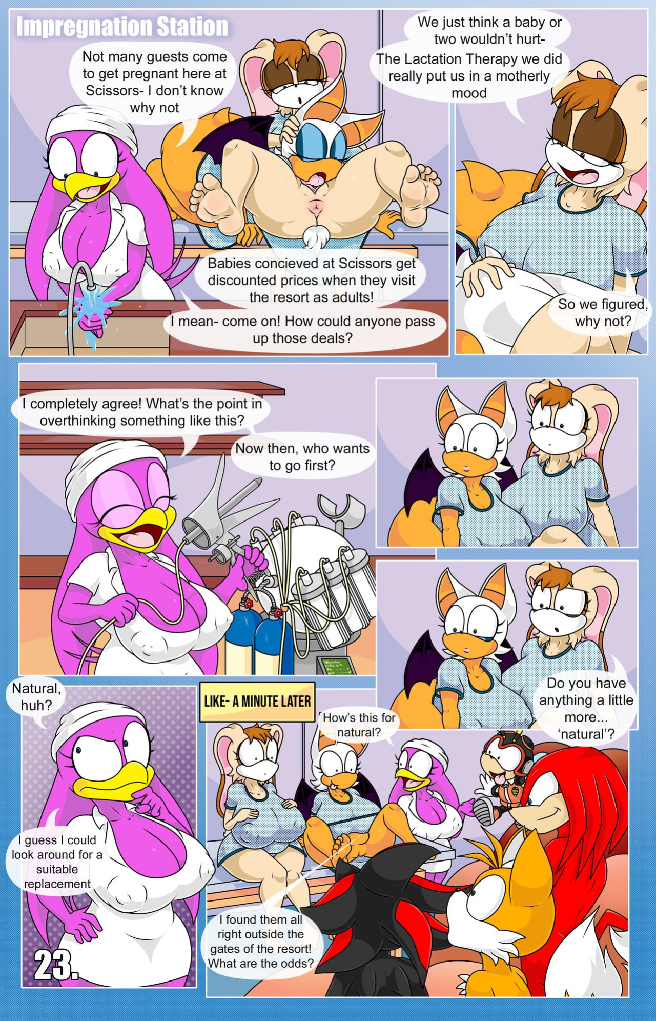 Rouge and Vanilla in: Scissors Resort (Sonic The Hedgehog) + Epilogue