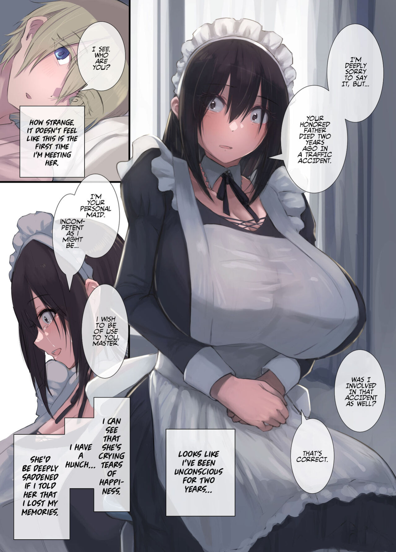 [4390works (Natsuishi Nana)] Gokuama -Yonpakugan No Maid San- | Super Sweet Crazy-eyed Maid [Team Rabu2]