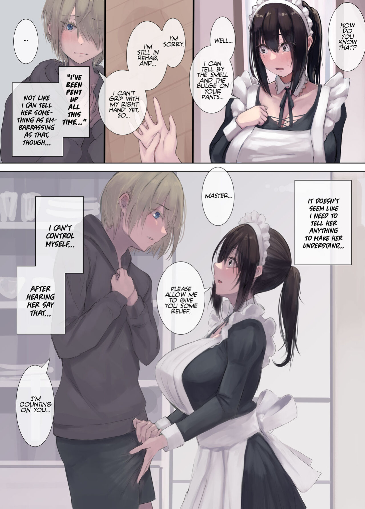 [4390works (Natsuishi Nana)] Gokuama -Yonpakugan No Maid San- | Super Sweet Crazy-eyed Maid [Team Rabu2]