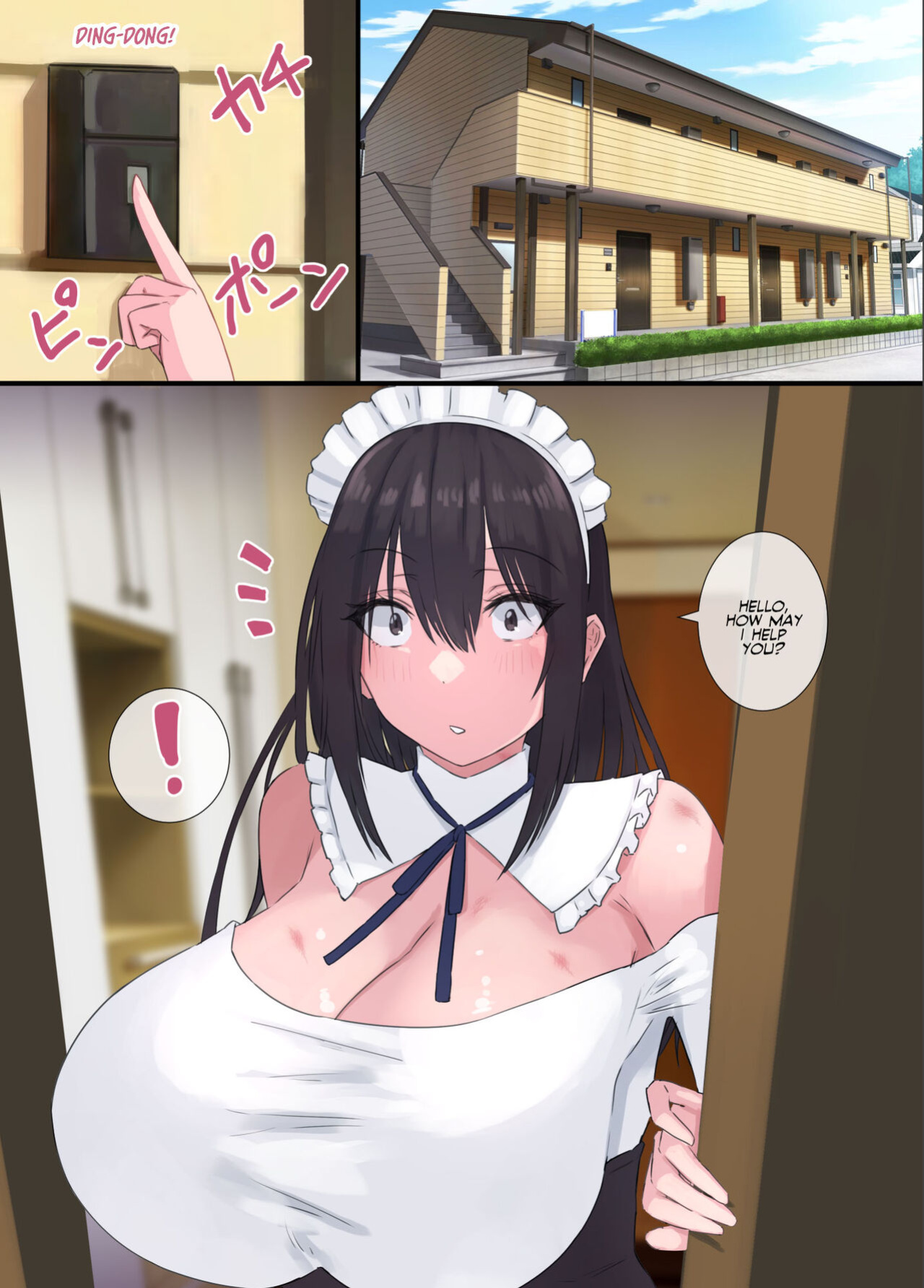 [4390works (Natsuishi Nana)] Gokuama -Yonpakugan No Maid San- | Super Sweet Crazy-eyed Maid [Team Rabu2]