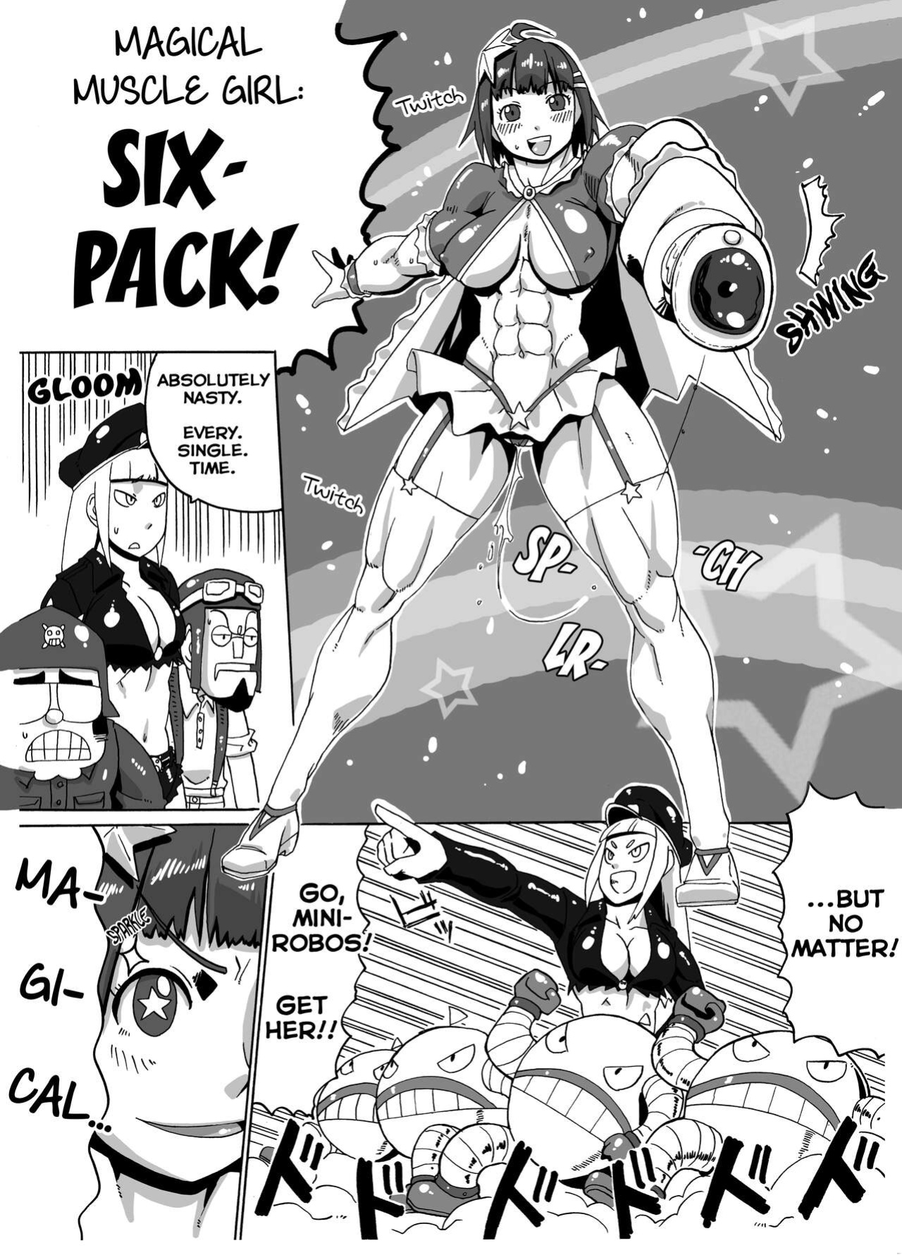 [Sora wa Chimidoro (Sorahati Midoro)] Mahou Kinniku Shoujo Six Pack | Magical Muscle Girl Six-Pack
