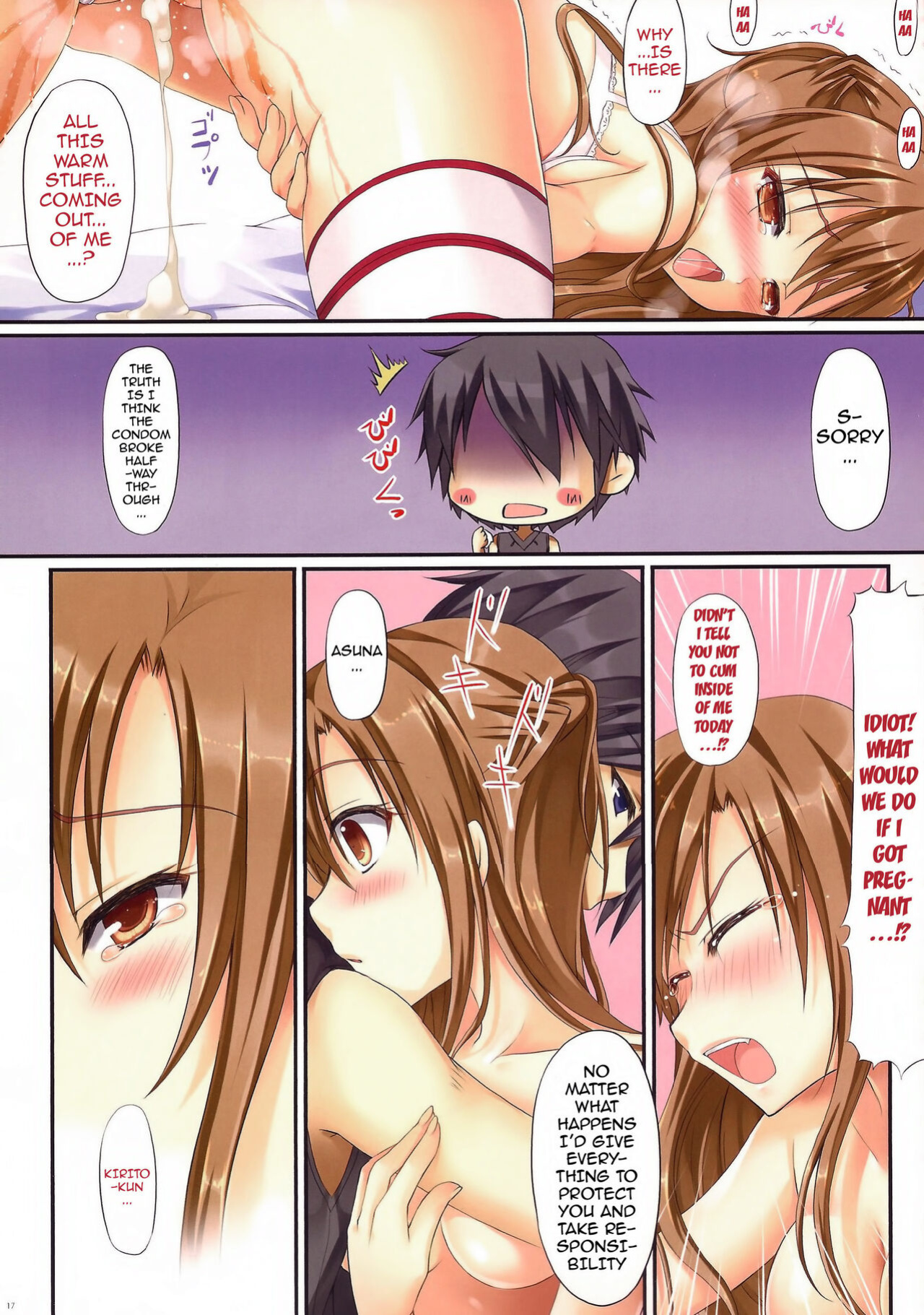 [TwinBox (Hanahanamaki, Sousouman)] Asuna ni 100% Nama Nakadashi Shimasu | Cumming Inside Asuna 100% Raw (Sword Art Online)
