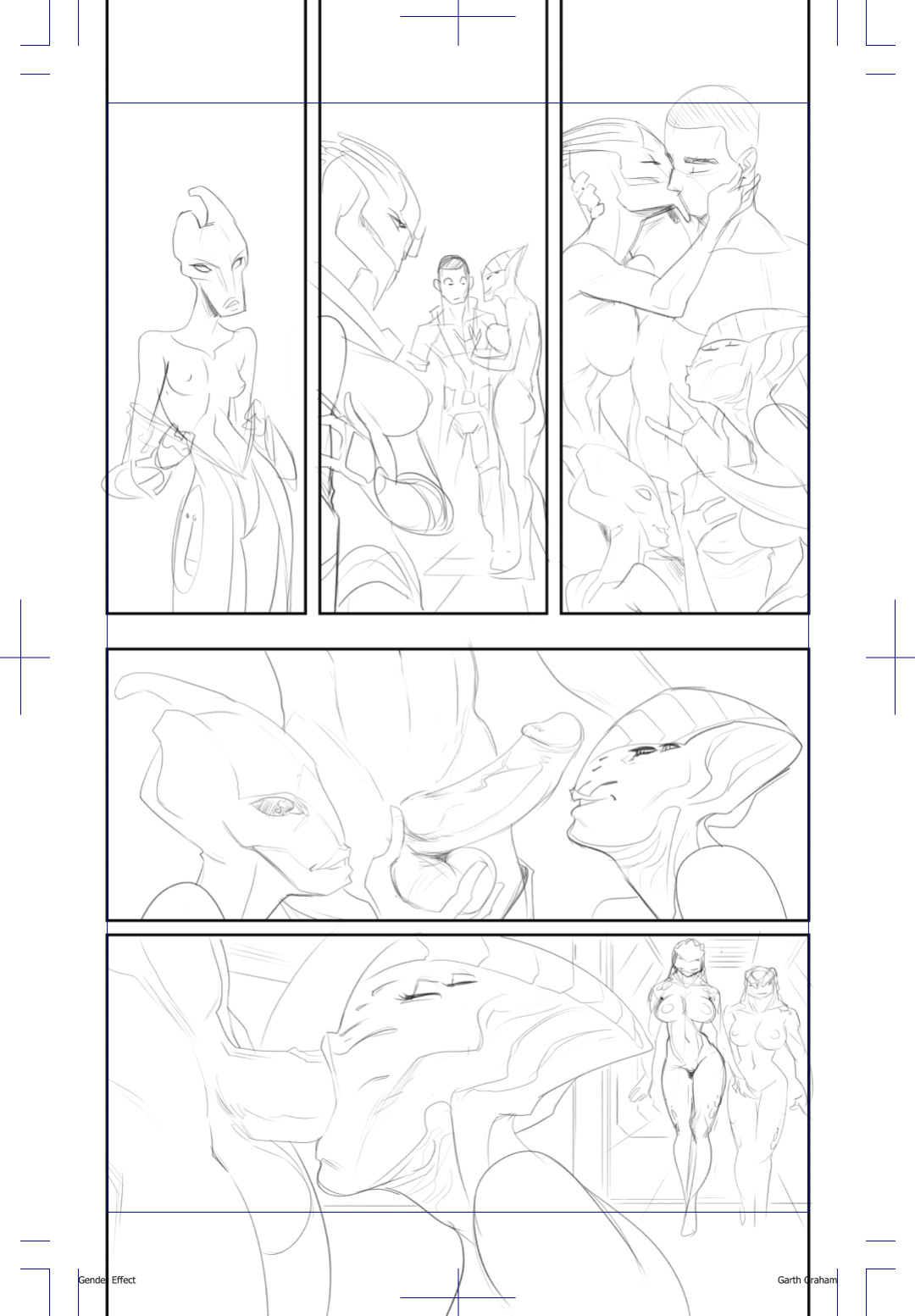 [TemporalWolf (Garth Graham)] Gender Effect (Mass Effect 3) (+pencils/inks)