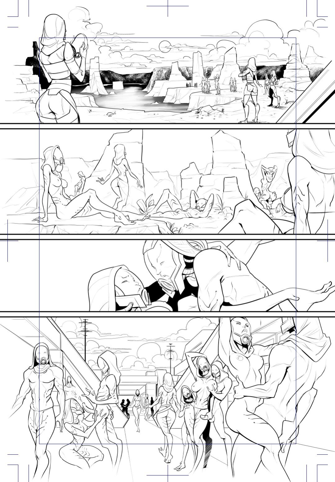 [TemporalWolf (Garth Graham)] The Quarian Liberation (Mass Effect 3) (+pencils/inks)