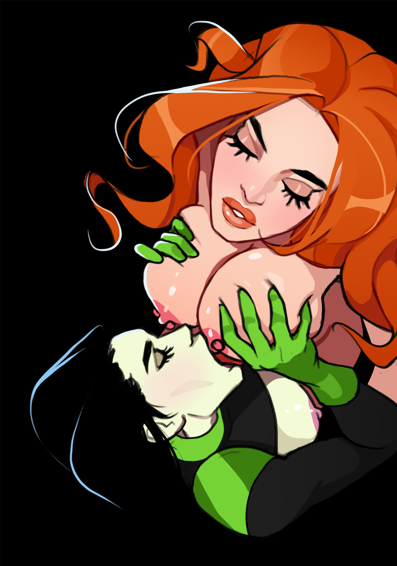 [Olena Minko] Kim and Shego: Date on the roof (Kim Possible)