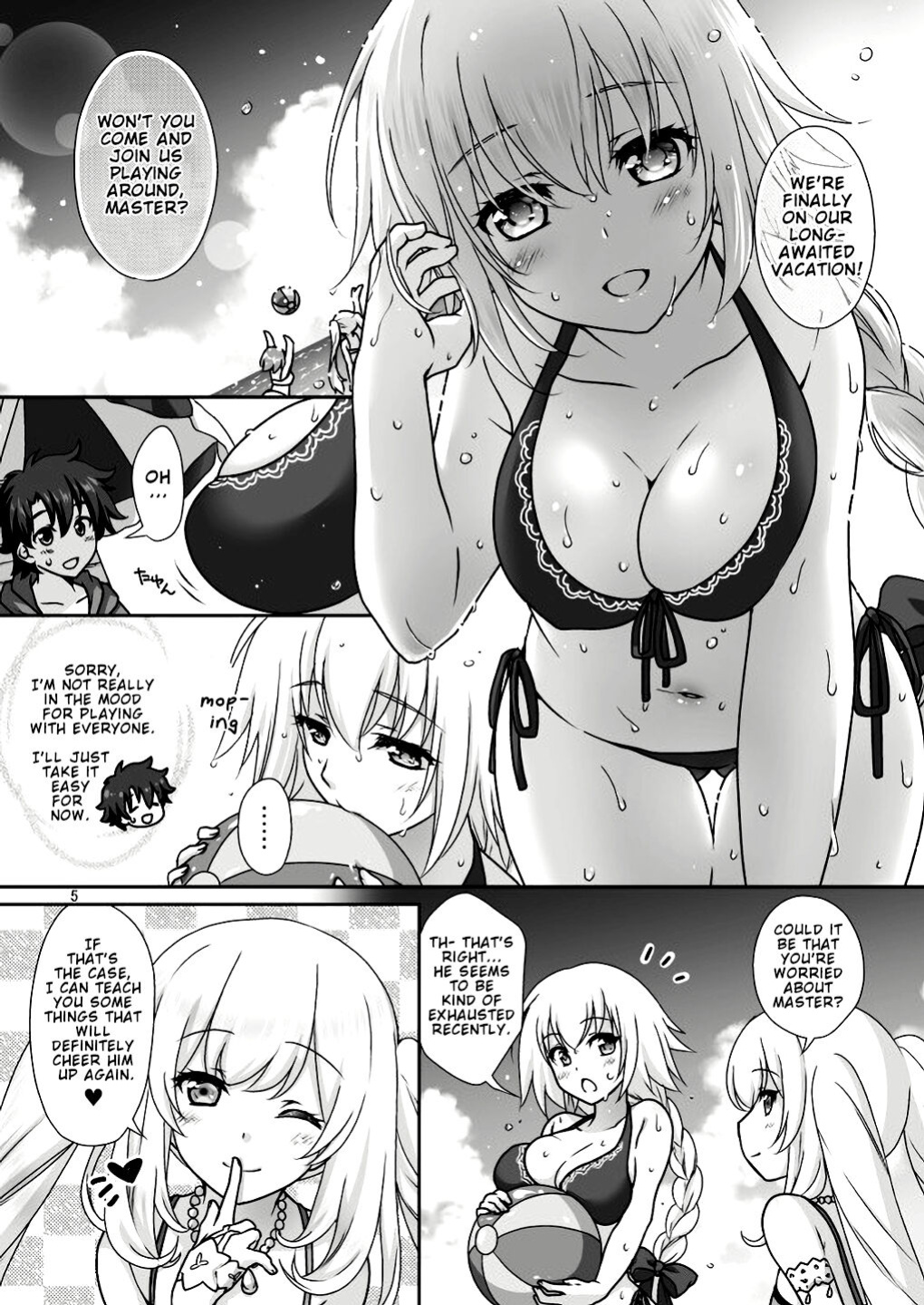 [Marimo-ya (Mori Marimo)] Jeanne & Marie Mizugi de Gohoushi | Jeanne's & Marie's Swimsuit Service (Fate/Grand Order) [Lakshmi-Translations]