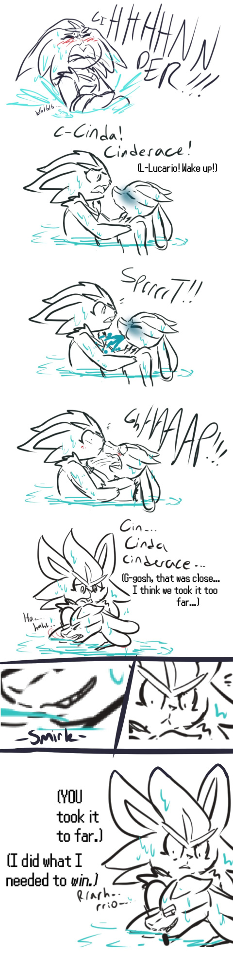[SirenQueenPan (Pokepan11)] Cinderace VS Lucario! Breathhold Battle!