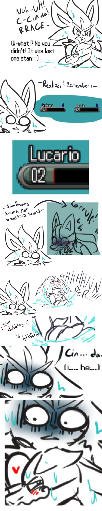 [SirenQueenPan (Pokepan11)] Cinderace VS Lucario! Breathhold Battle!