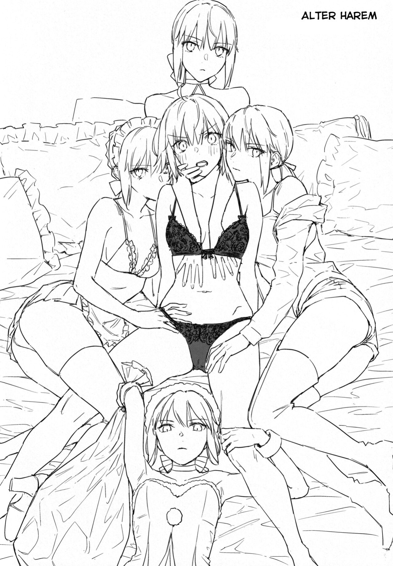 (C100) [Kindou Shoujo (nipi)] Artoria Alter x Jeanne Alter Sairokushuu (Fate/Grand Order) [SDTLs]