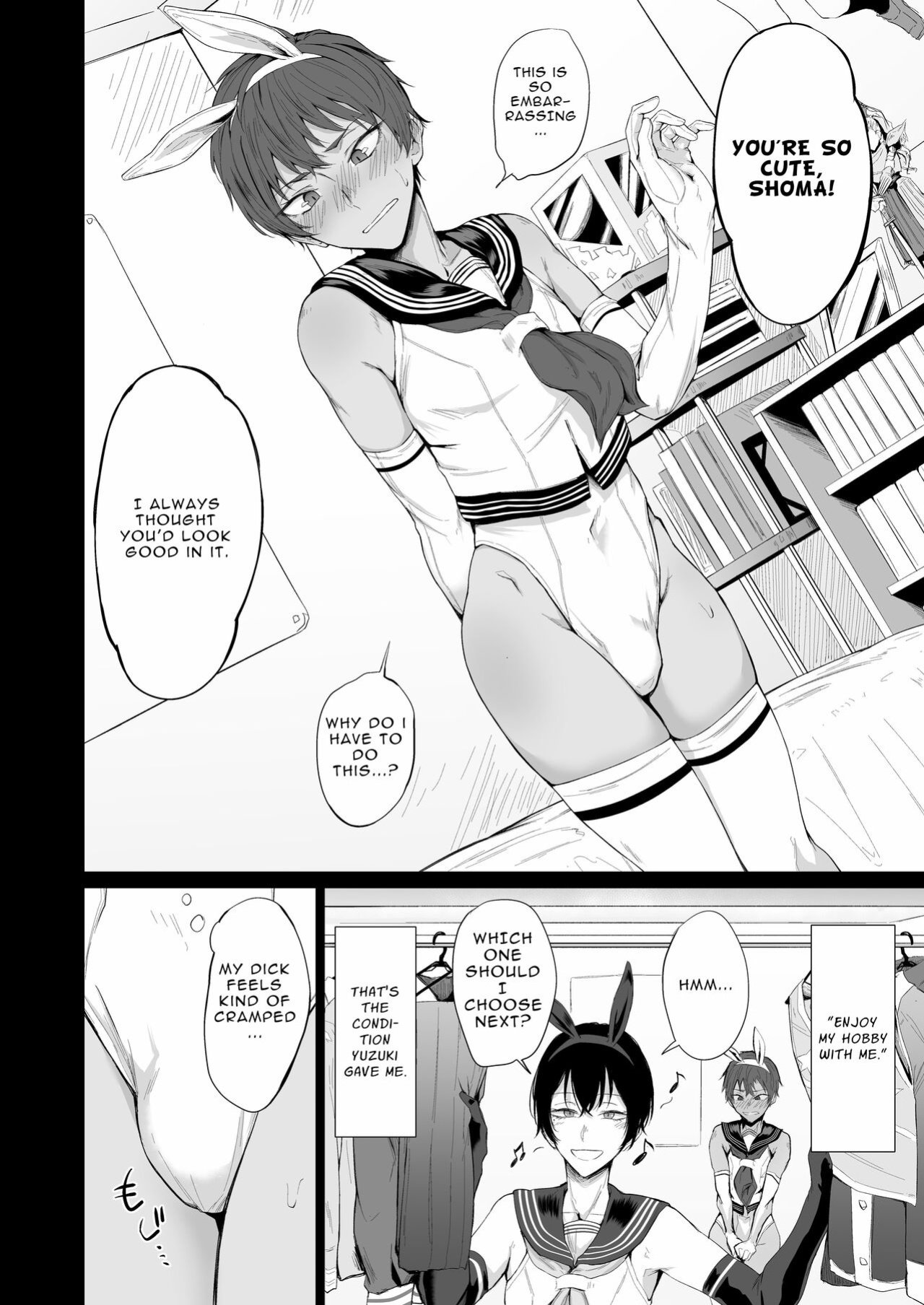 [Ichi no Hako (Tsukumo Nikyu)] "Konna no, Mou Manko da yo..." Osananajimi no Gokubuto Chinpo de Josou Mesuiki o Oshiekomareta Boku | My Childhood Friend Made Me Cross-dress and Femgasm with his Thick Dick