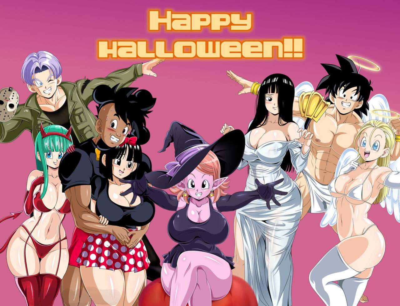 (BlueGraves) Halloween Sex Party (Dragonball)