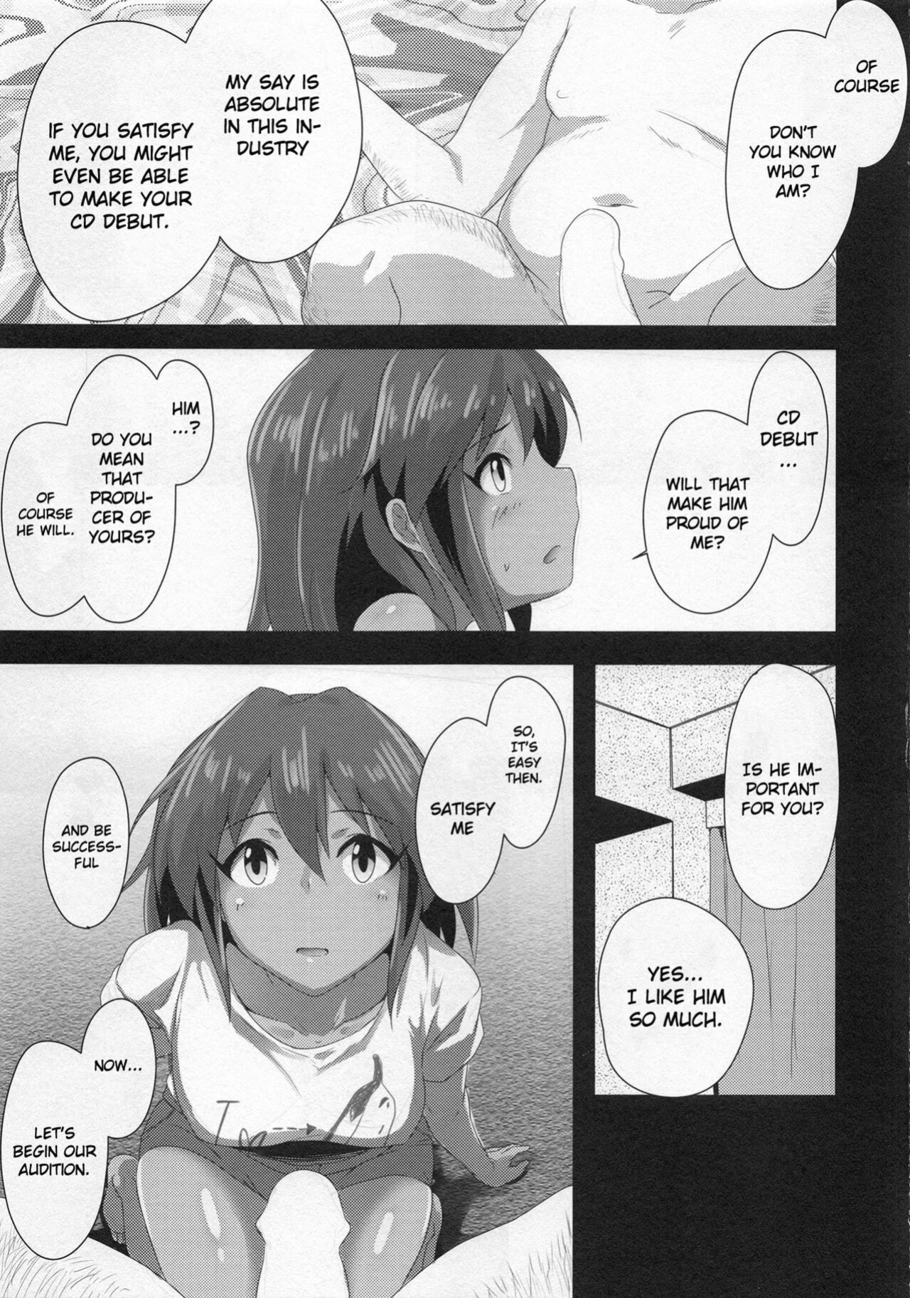 (C88) [MMT!! (K2isu)] Natalia "An audition with a racist TV executive" (THE IDOLM@STER CINDERELLA GIRLS) [Jenglot Emas & Gagak_Ireng] (rewrite)