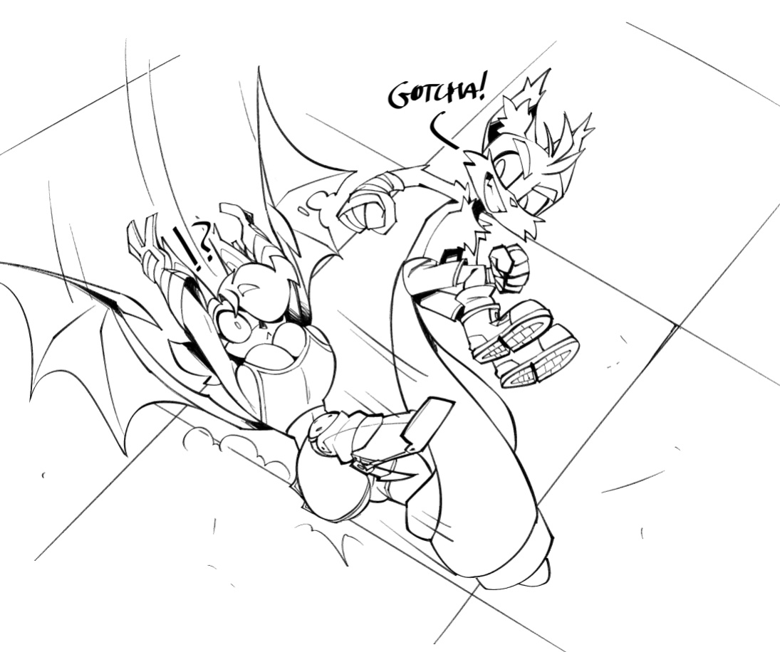 [BigDad] Let Them Fight (inks) (Sonic the Hedgehog)