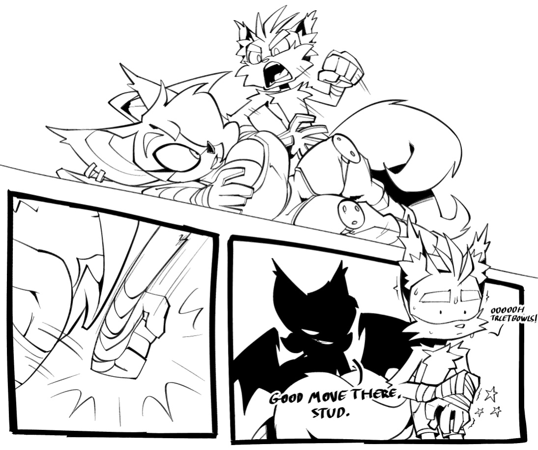 [BigDad] Let Them Fight (inks) (Sonic the Hedgehog)