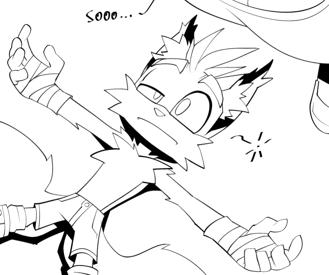 [BigDad] Let Them Fight (inks) (Sonic the Hedgehog)