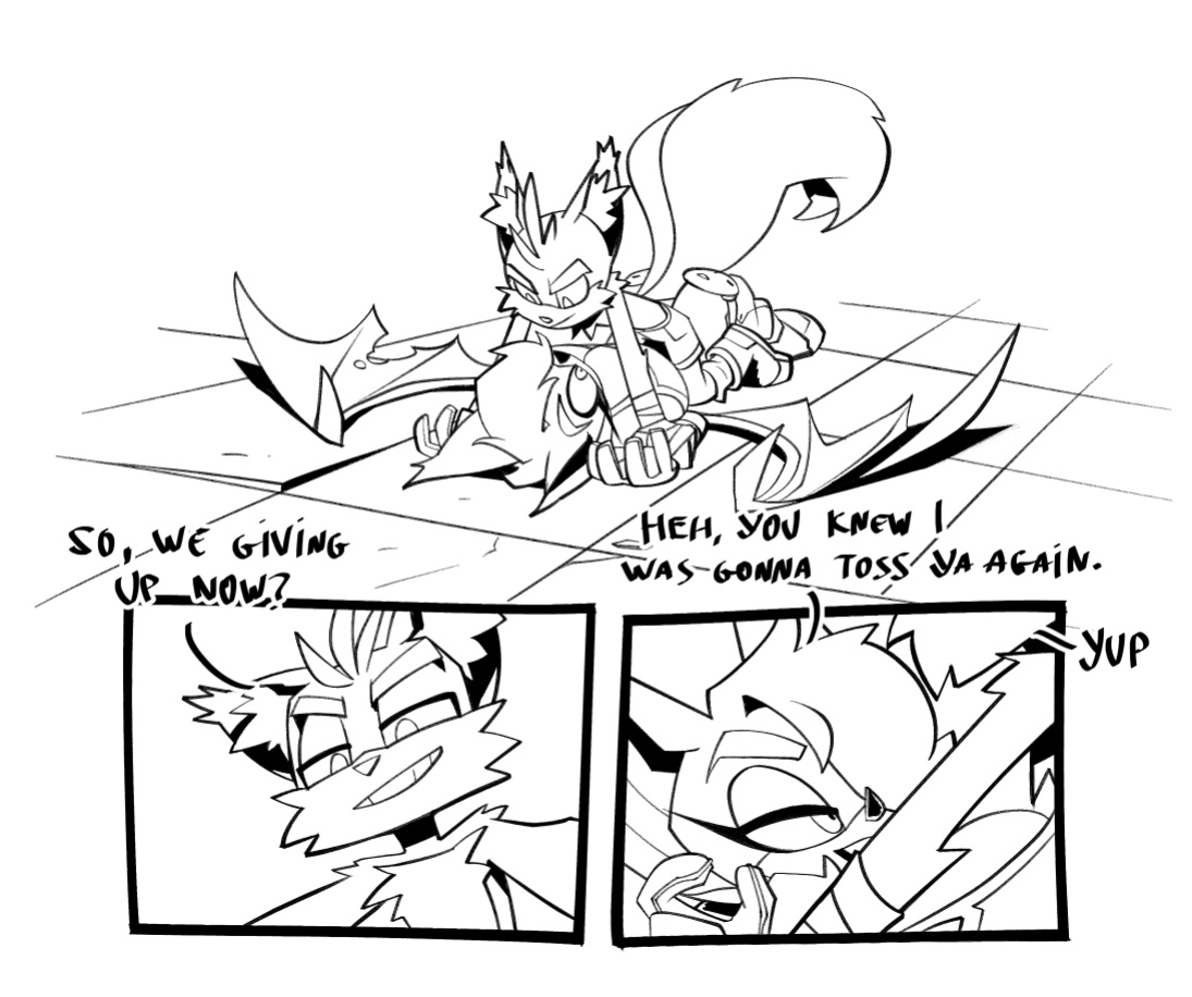 [BigDad] Let Them Fight (inks) (Sonic the Hedgehog)
