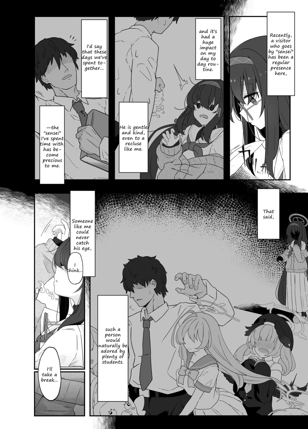 [Damenahidou (Damenahito)] Koshokan no Kaori - Kozeki Ui's fragrance inside antiquarian books library... (Blue Archive) [L-san]