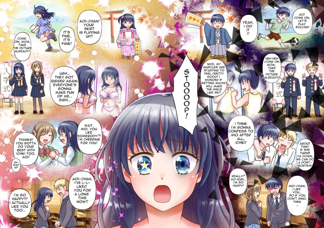 [Amuai Okashi Seisakusho (Yuukey)] Doppelgänger ni Kanojo mo Jinsei mo Ubawarete Bakunyuu JK ni Sareta Boku | My Doppelgänger Stole My Life and My Girlfriend Turns Me Into a Buxom JK