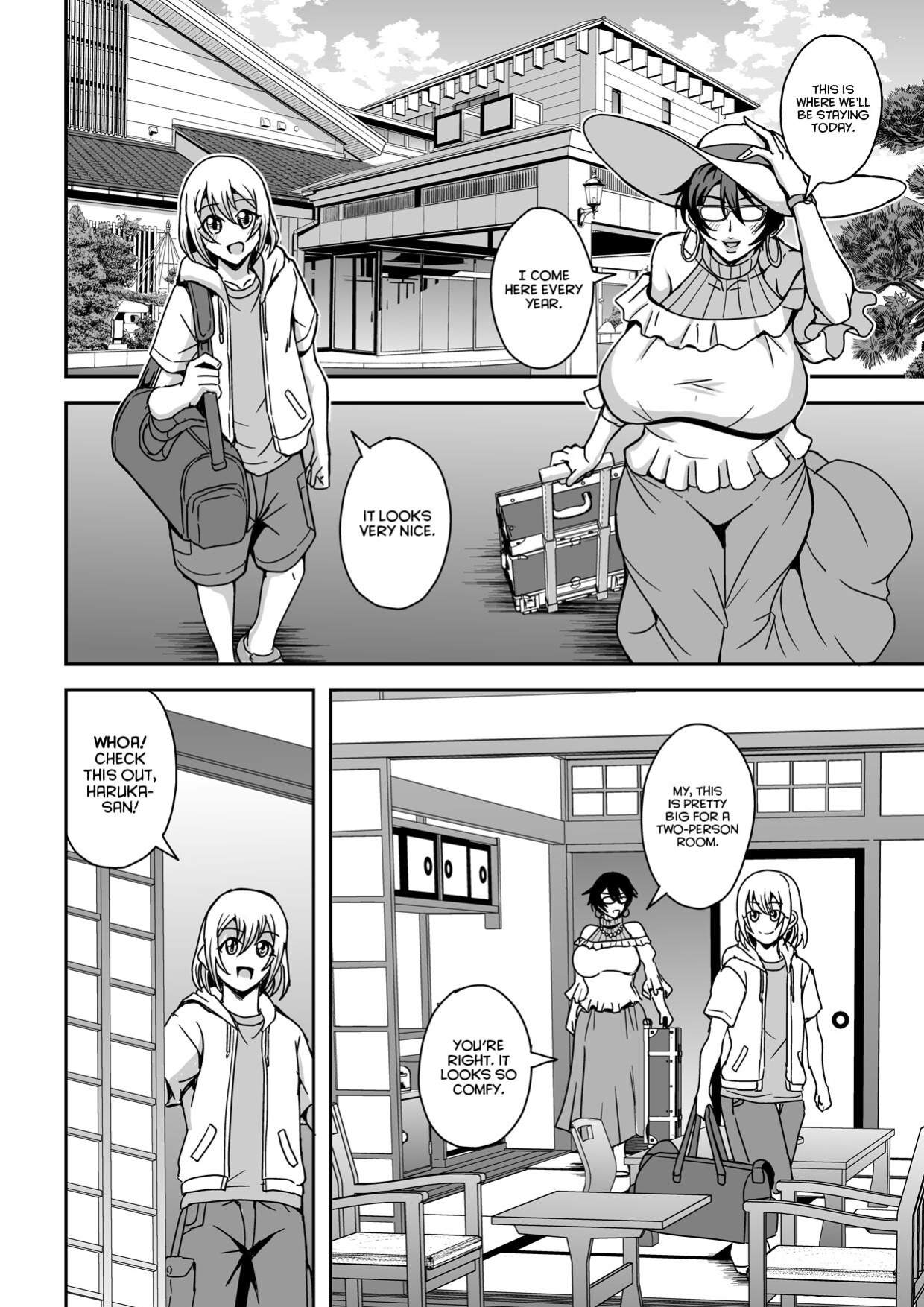 [MEAN MACHINE (Mifune Seijirou)] Arofour Dokushin BariCare Oba-san ga Yuujin no Musuko demo Aru Toshishita Danshi to no Kankei ni Hamaru Hanashi 2 Onsen Ryokou Hen [Project Valvrein]