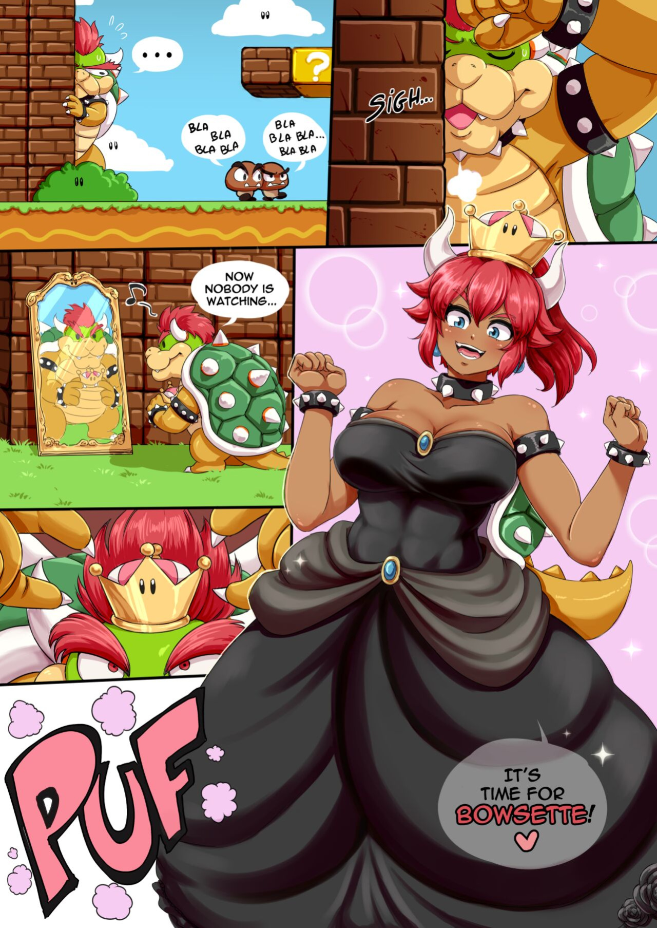 [Issa Castagno] Bowsette | Super Crown Bowser [Super Mario Brothers | Super Mario Bros.]