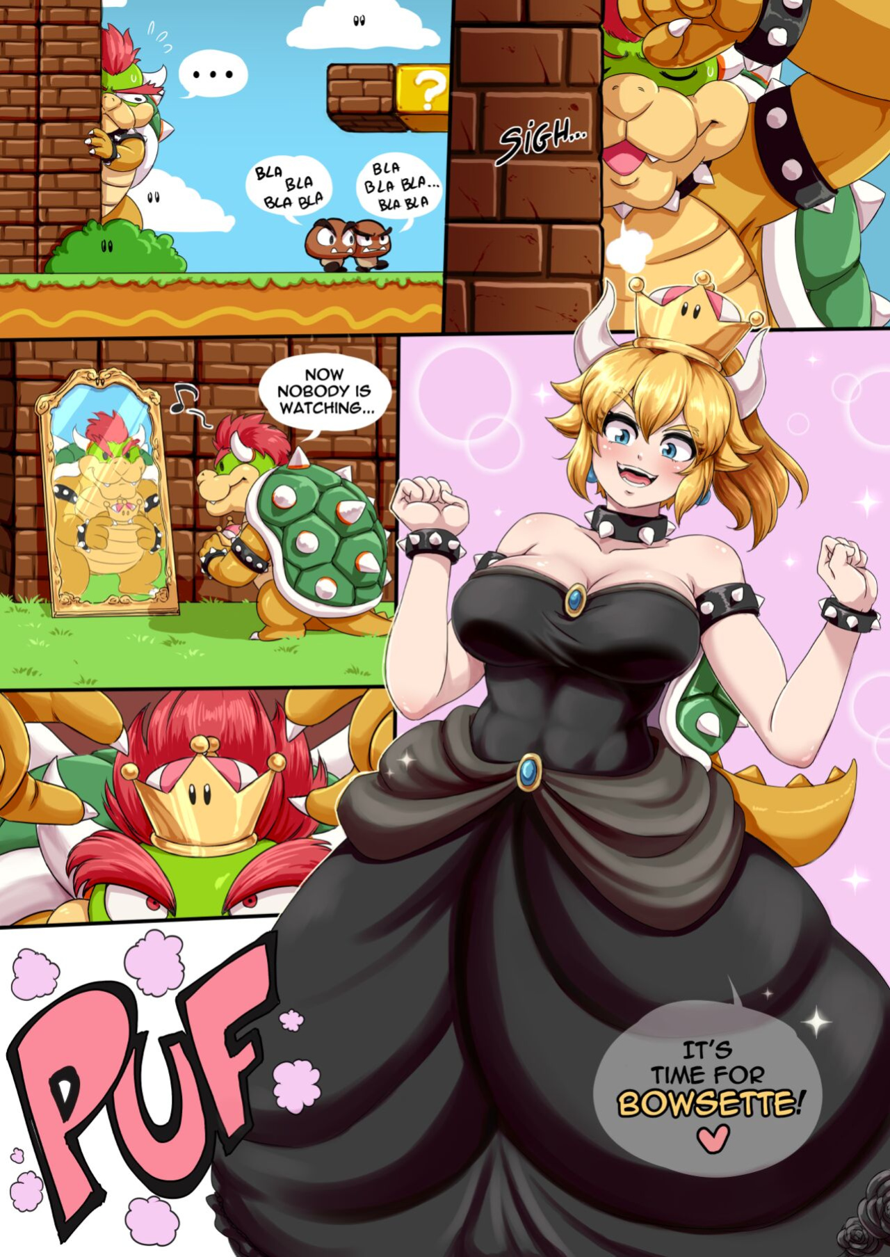 [Issa Castagno] Bowsette | Super Crown Bowser [Super Mario Brothers | Super Mario Bros.]