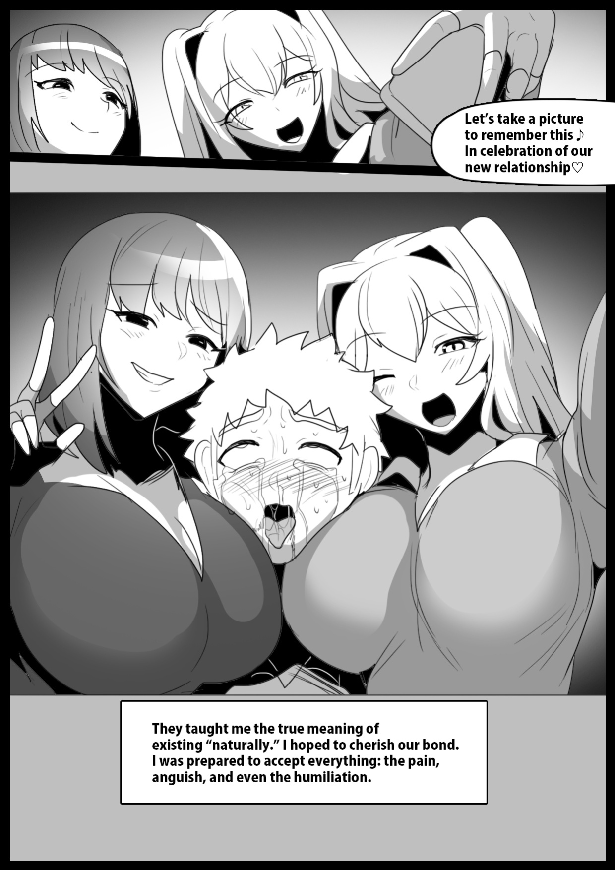 [The Nation of Head Scissors (kubi4, Toppogi)] Onaji Class no Onna Tomodachi ni Maso Bare shite, Sandbag Dorei ni Otosareta Hanashi. | Turned into a punching bag slave by two girls in my class who found out I was a masochist