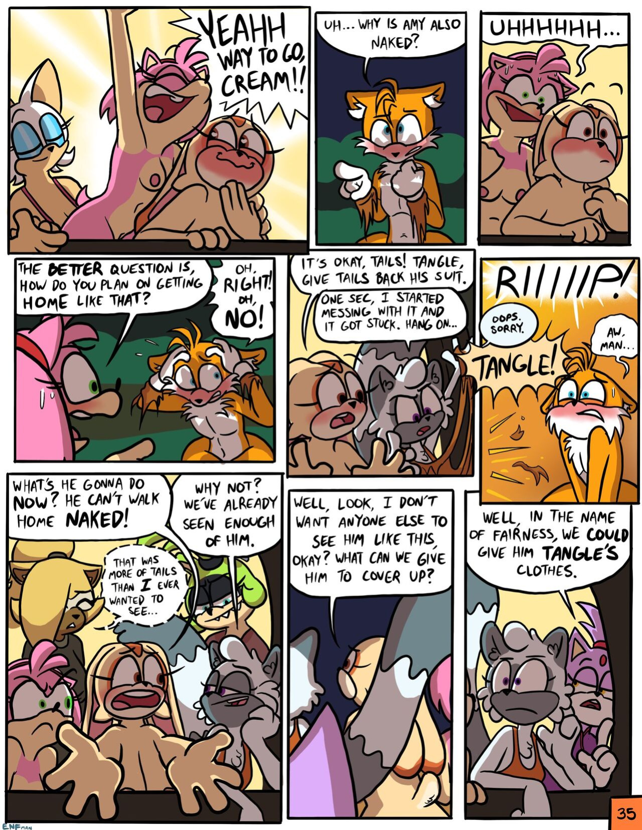 [ENFman] Oops! All Naked! + Bonus Pages and Refs