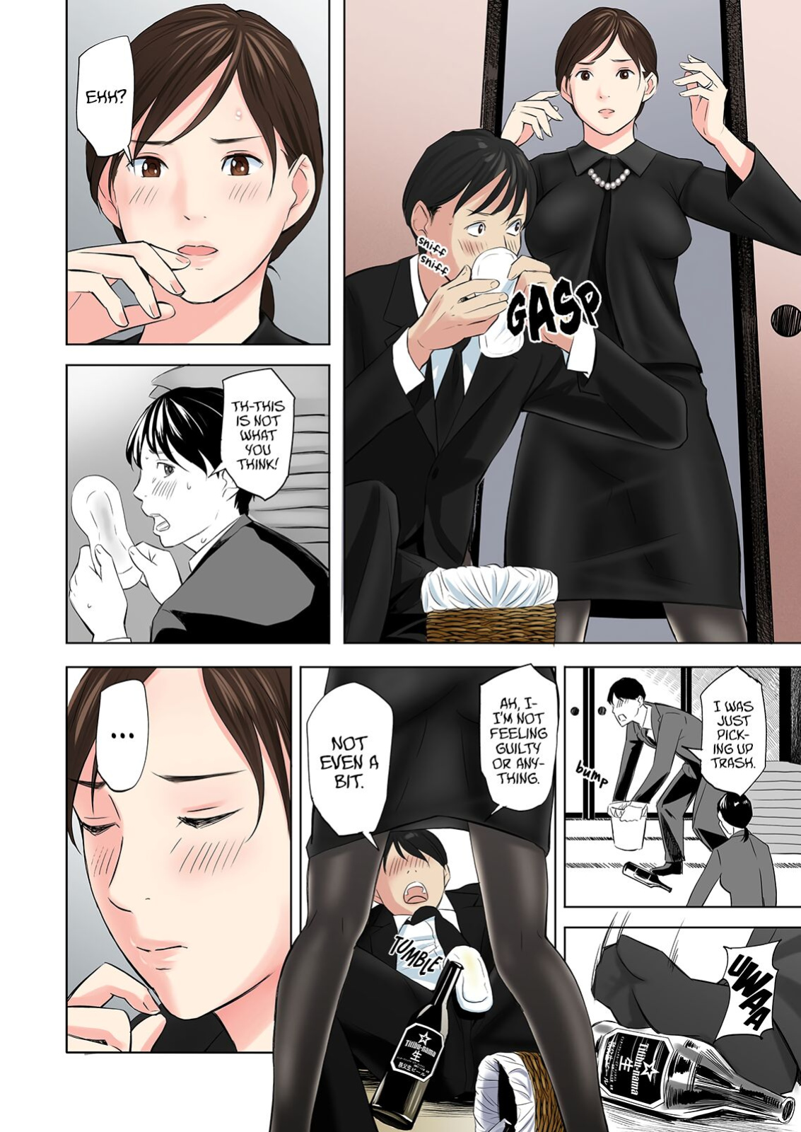 [Gomikasu Tarou] Mofuku Miboujin no Erohon desu | This is a Fap Book ft. a widow in her mourning dress [Fap It Scans]