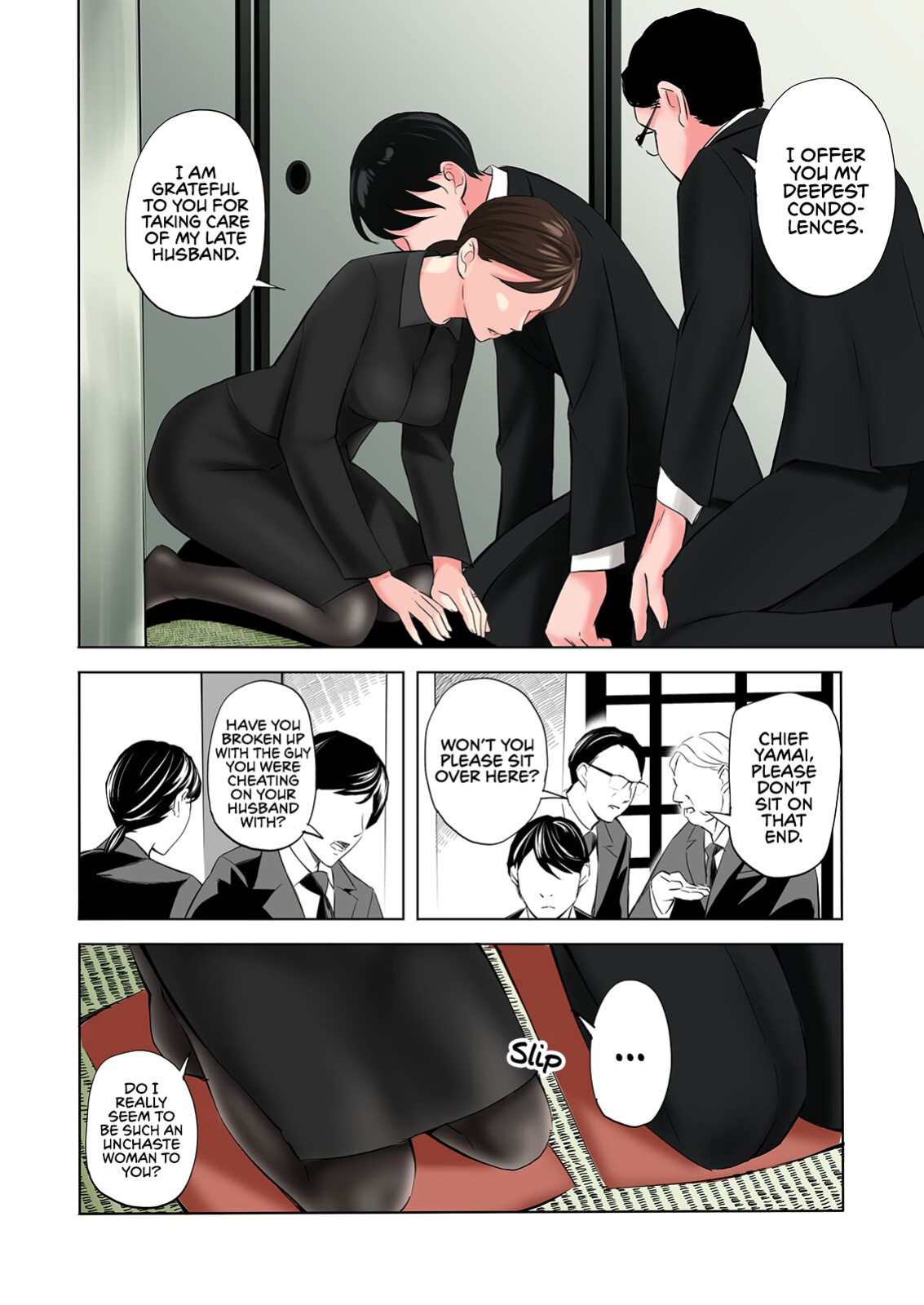 [Gomikasu Tarou] Mofuku Miboujin no Erohon desu | This is a Fap Book ft. a widow in her mourning dress [Fap It Scans]