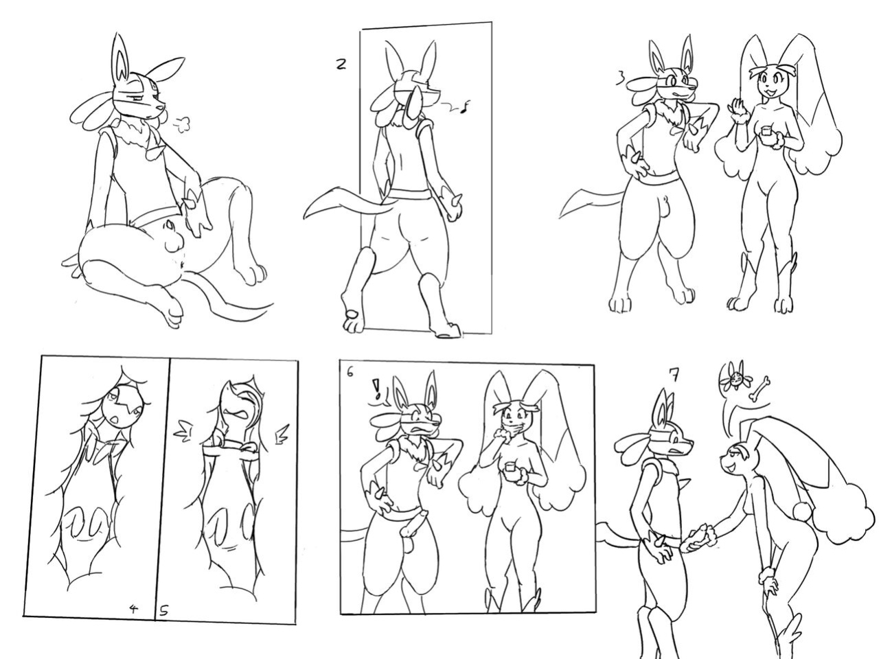 [Livinlovindude] Lucario Snivy Lopunny