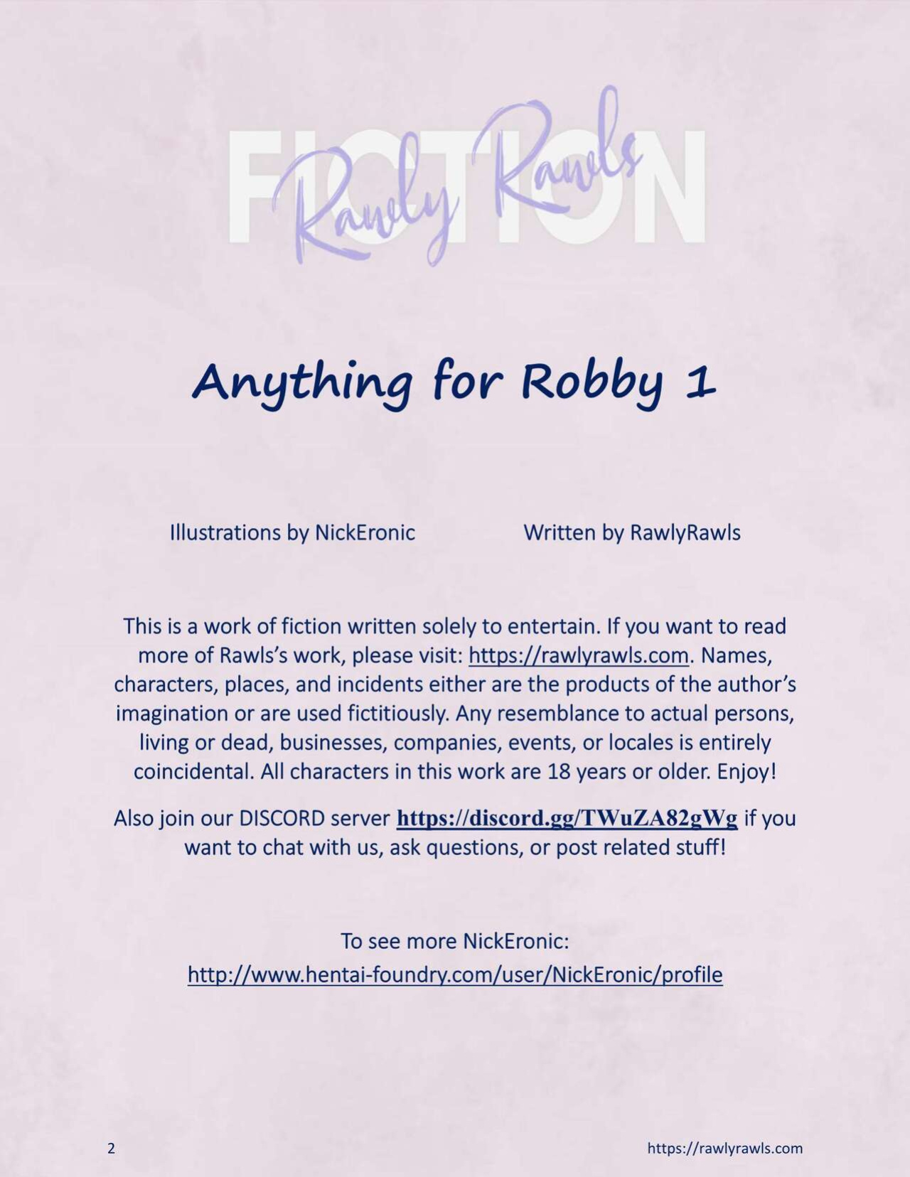[NickEronic, RawlyRawls] Anything For Robby 1 to 7