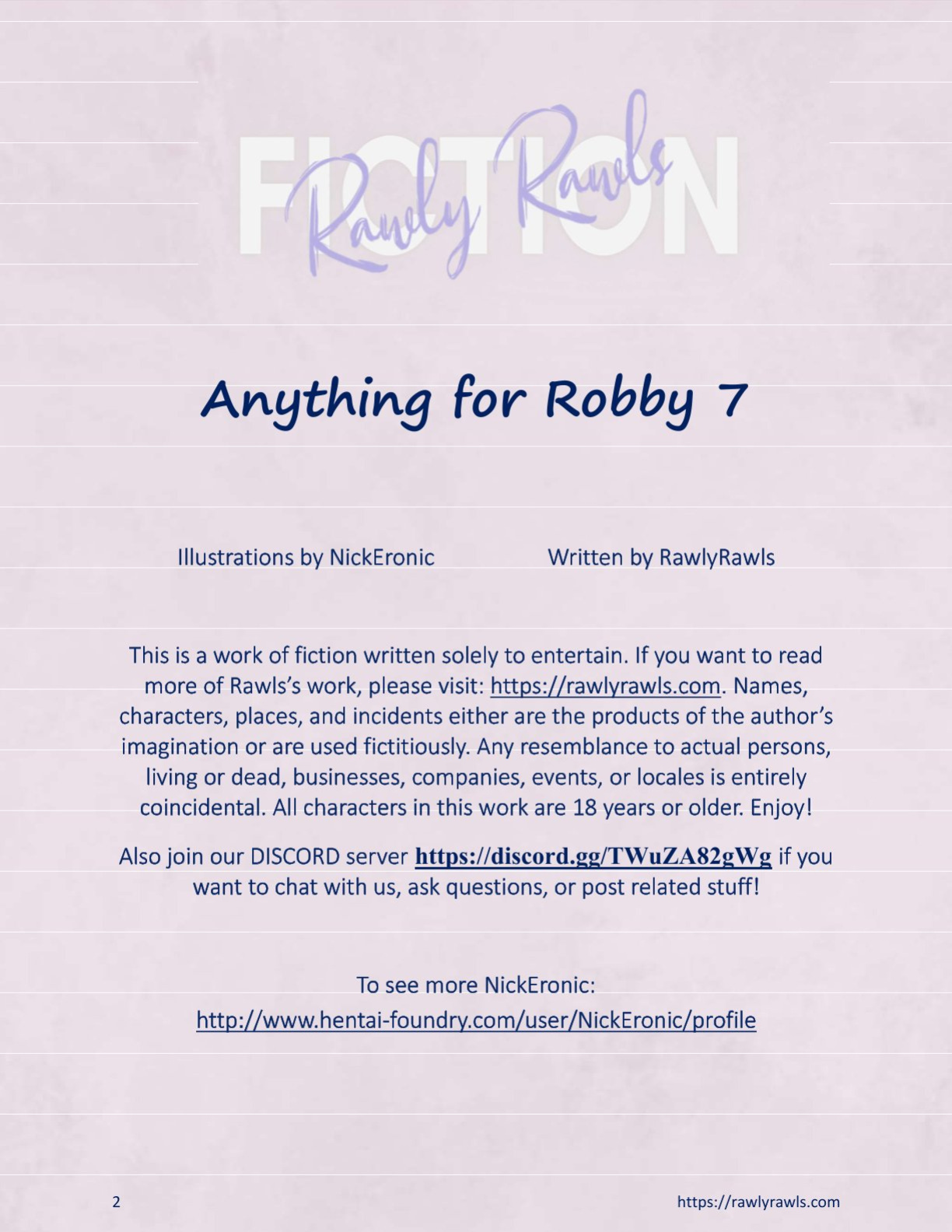 [NickEronic, RawlyRawls] Anything For Robby 1 to 7