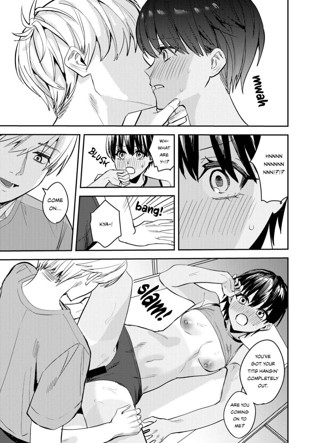 [Amuai Okashi Seisakusho (Betty)] Rikujoubu no Ore ga Onna ni sarete Kairaku ni Ochiteiku Ohanashi | How I Was Turned Into A Woman, Left The Track Team, And Became A Slut {Sankaku Scans}