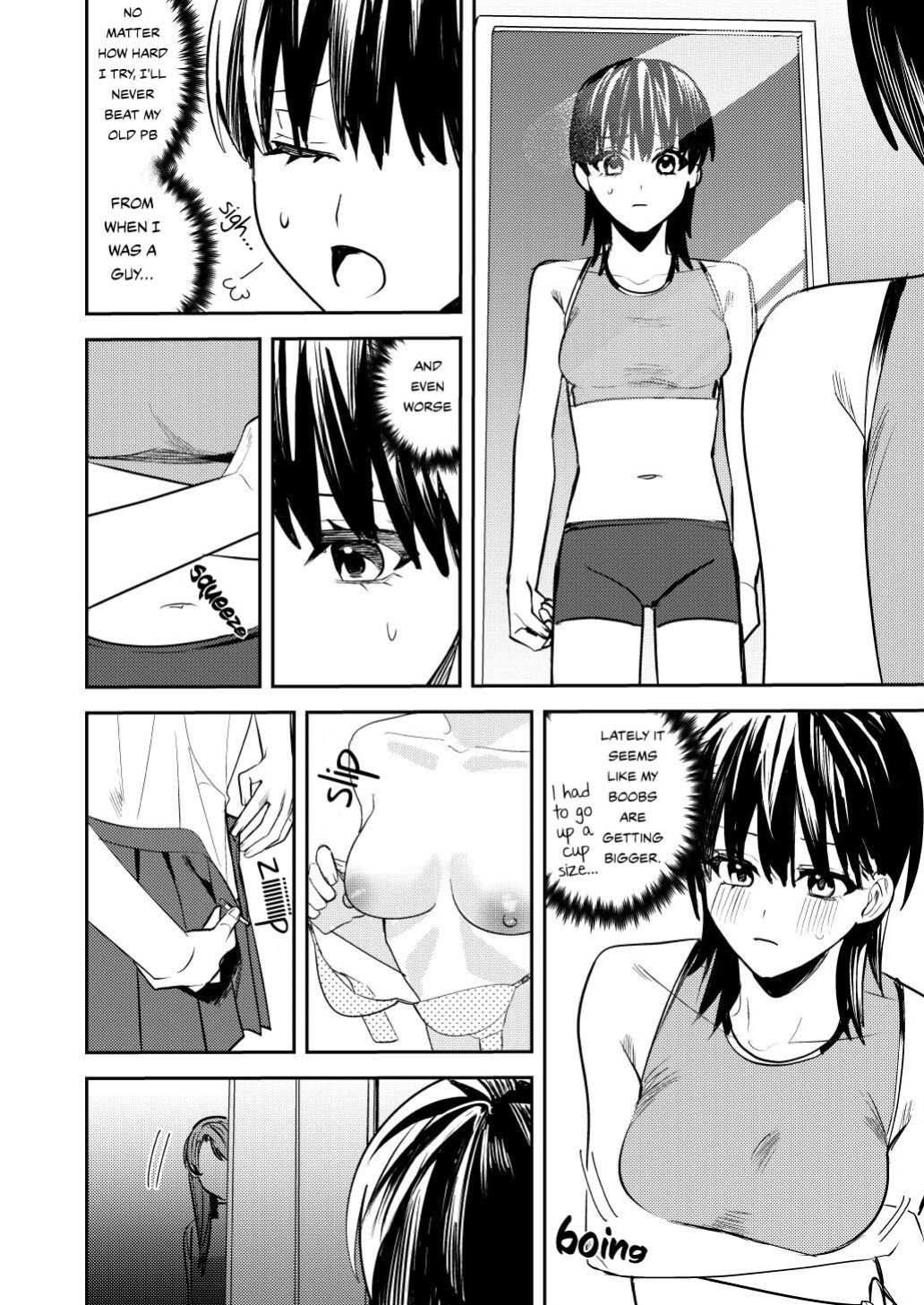 [Amuai Okashi Seisakusho (Betty)] Rikujoubu no Ore ga Onna ni sarete Kairaku ni Ochiteiku Ohanashi | How I Was Turned Into A Woman, Left The Track Team, And Became A Slut {Sankaku Scans}