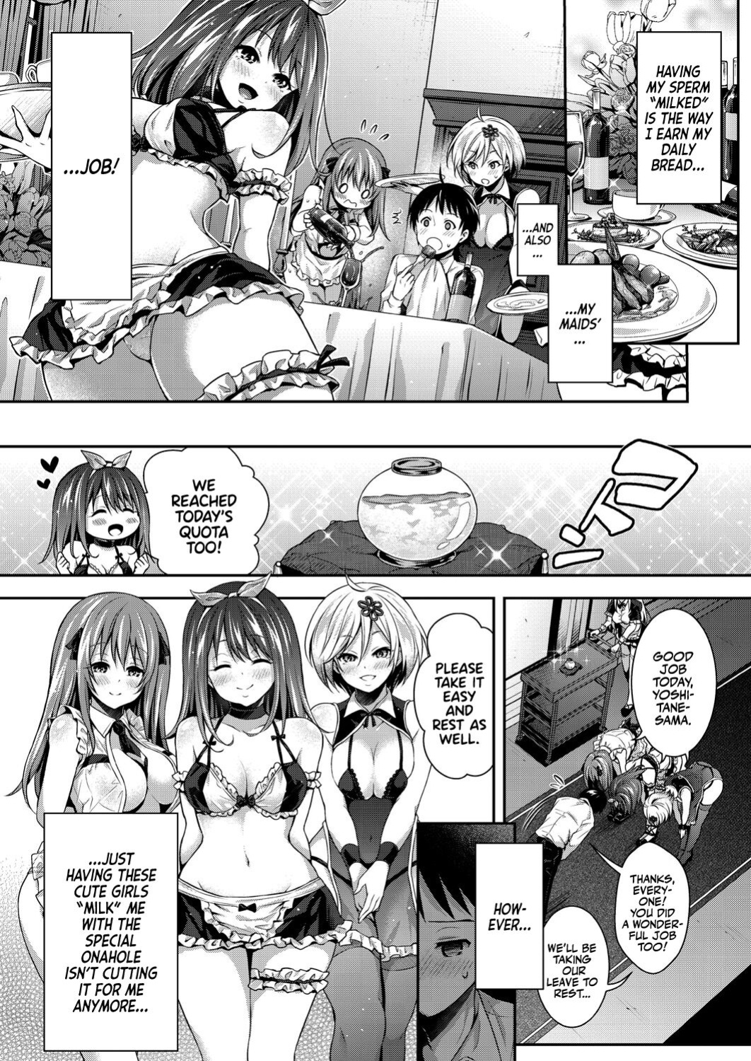 [Hachigo] Harem Maid no Damedame Ecchi | Kinky Sex with My Maid Harem Chapters 01-02 [Team Rabu2]