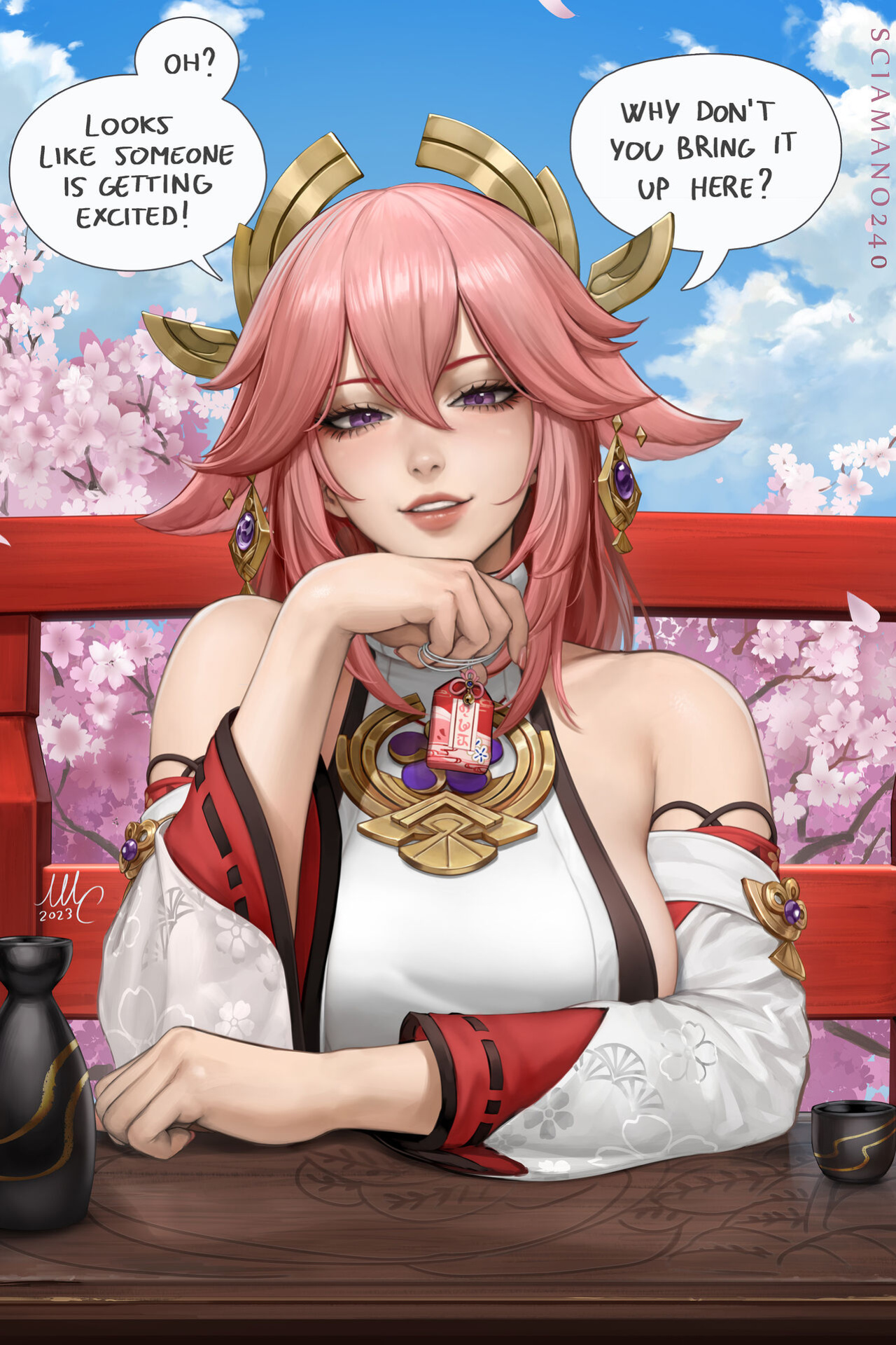 Sciamano240 Yae Miko HandSake (Genshin Impact)