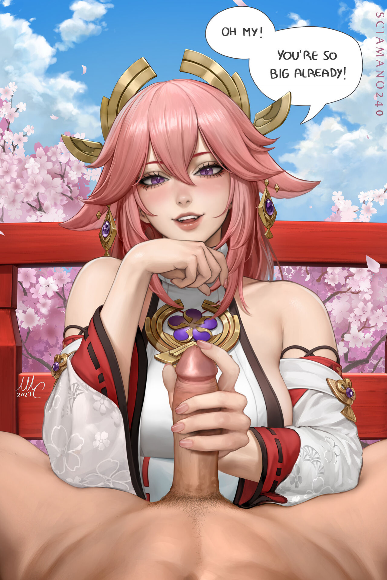 Sciamano240 Yae Miko HandSake (Genshin Impact)