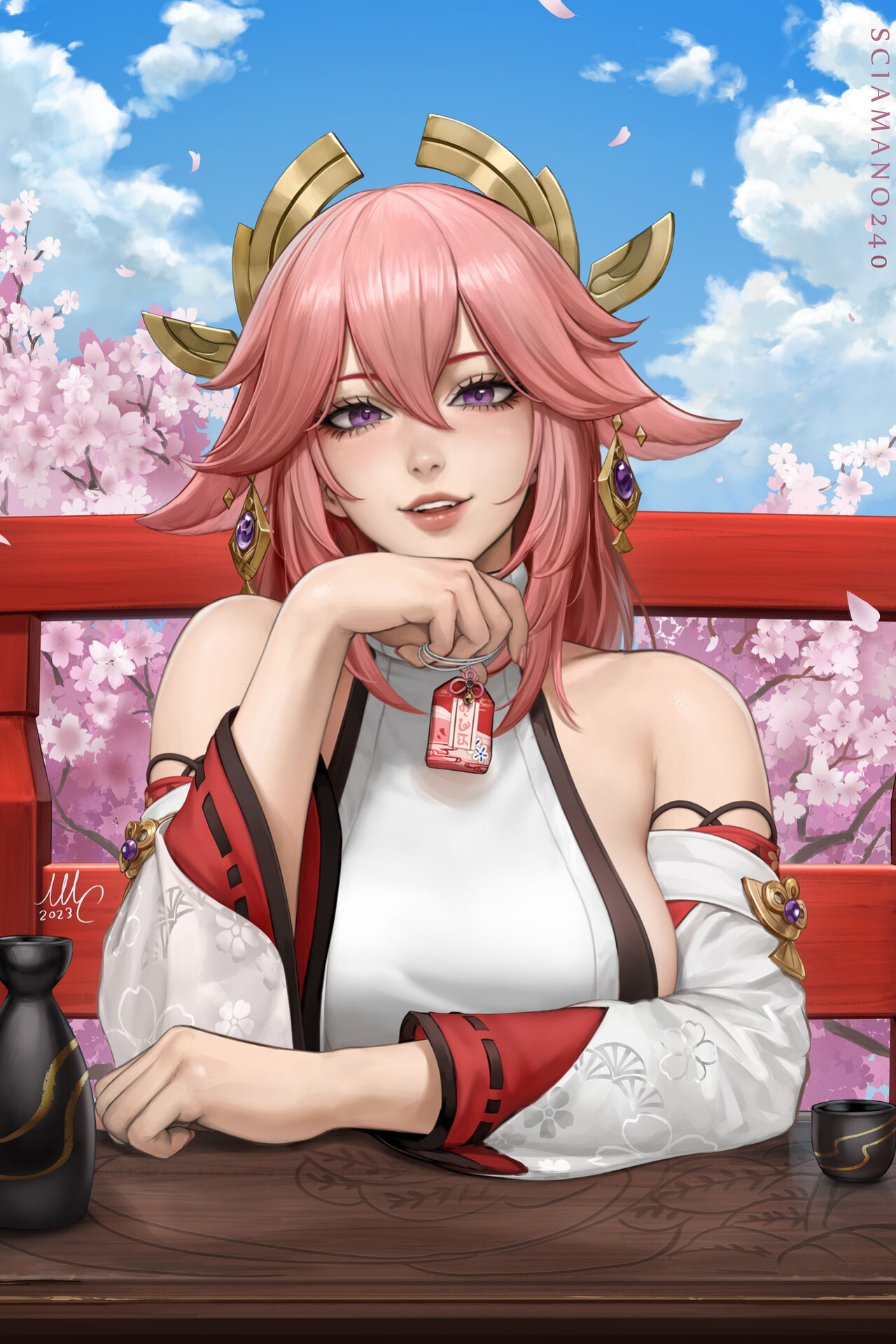 Sciamano240 Yae Miko HandSake (Genshin Impact)