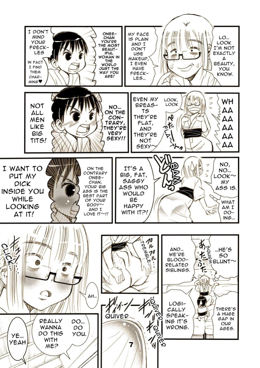 [Matsuyama Seiji (Matsuyama Seiji)] Yarashite Kureru Jimi-gao Onee-chan. [Red Eye] [DLSite] [Translators Unite]