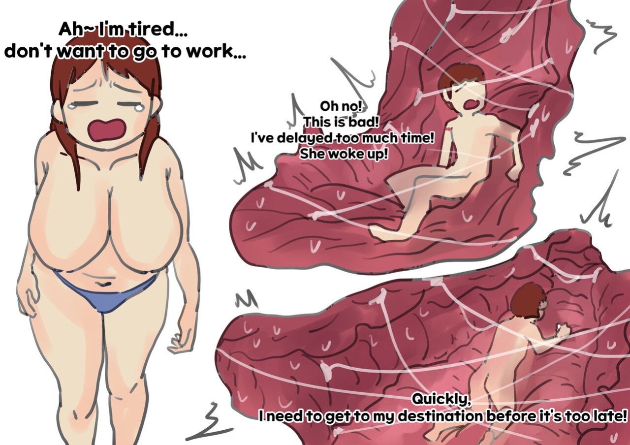 Exploration of the mother's uterus (1-7){by inside}