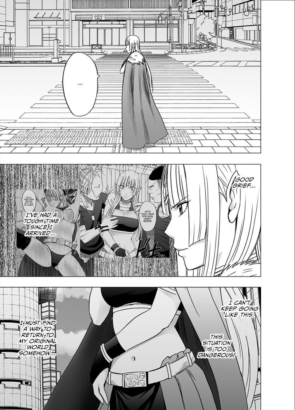 [Crimson] Isekai kara Yattekita Onna Maou-sama ga Manin Densha de Salaryman ni Chikan Sareru Hanashi [ENG]