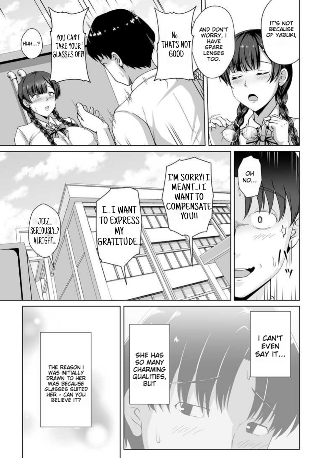 [Taishou Romanesque (Toono Suika)] Why she took off her glasses ~The Unrequited Love of the Class President with Huge Tits who allowed herself to be Manipulated by her Boyfriend~ [NekoCreme]