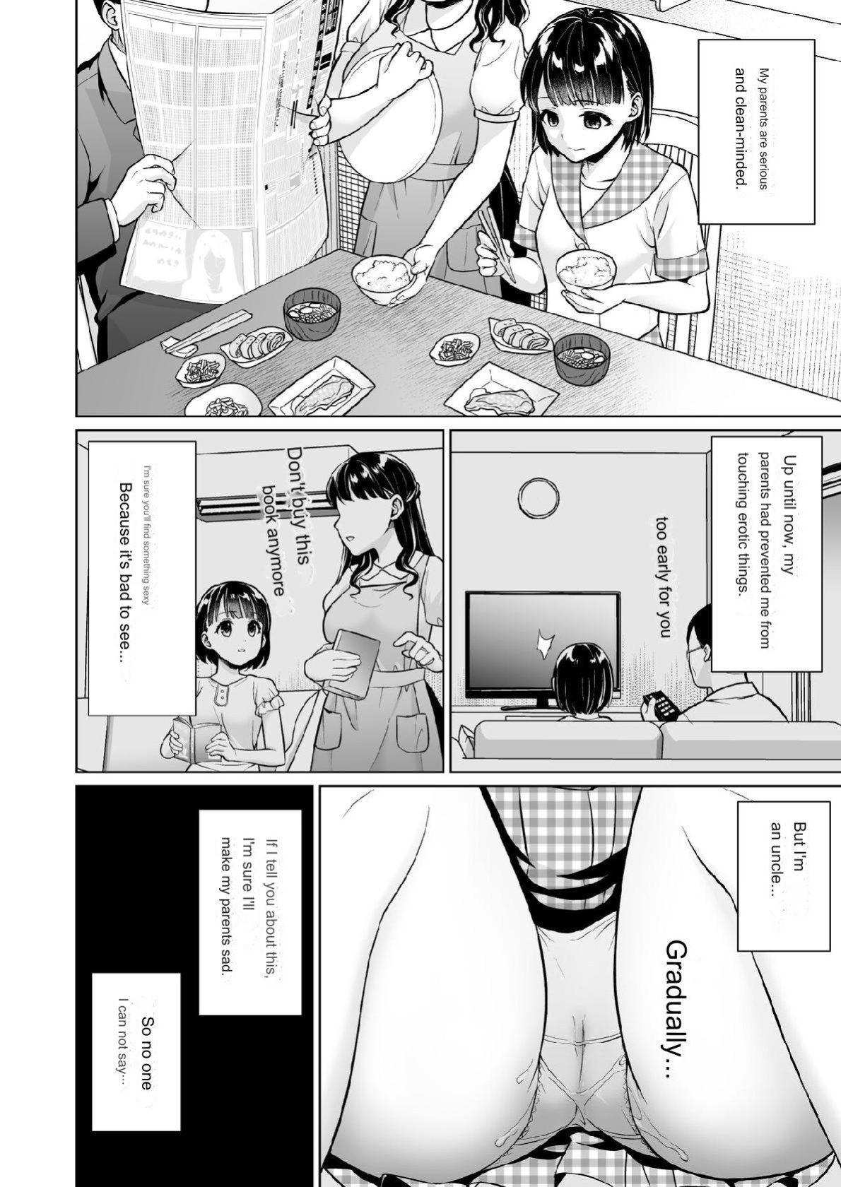 [F Taku (Anma)] Iya da to Ienai Jimikei Shoujo to Inaka no Oji-san [MTL]